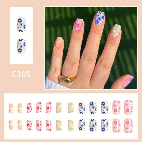 Flower Me Spring Square 24 Piece Press On Nails ๐
๐ - Picture 3 of 5